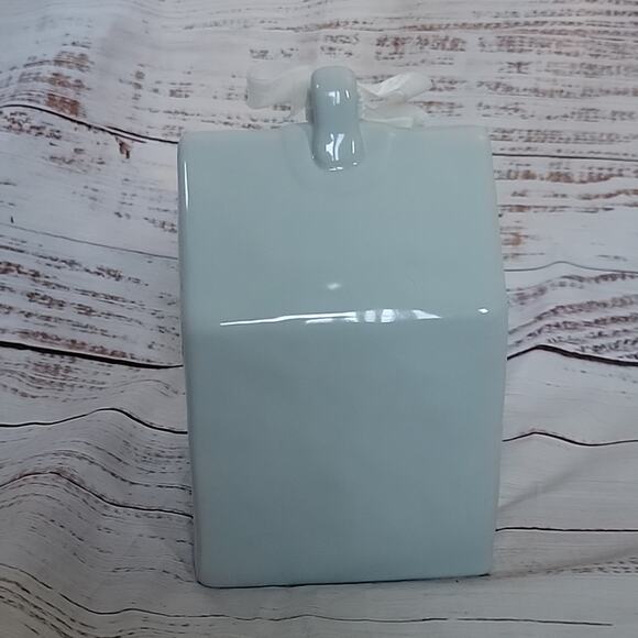 Rae Dunn Light Blue Snow Day Ceramic Birdhouse House Shaped Winter Decoration - Picture 6 of 11